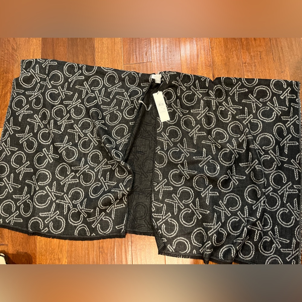 Calvin Klein CK logo shawl